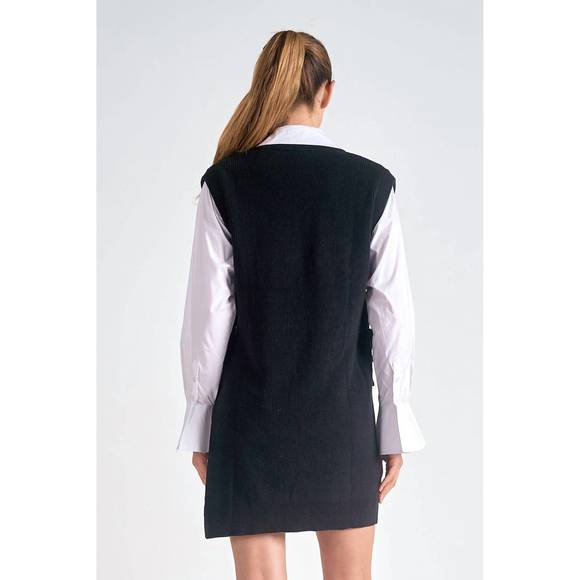 NEW ELAN dress sweater shirt in black - Picture 2 of 3